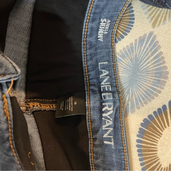 Lane Bryant Ankle Skinny Raw Hem Jeans Women’s Size 18 Blue Denim Stretch - Picture 8 of 8